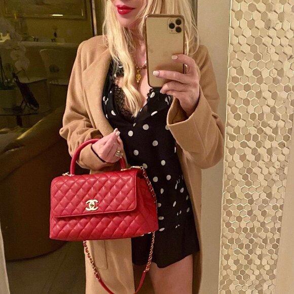 CHANEL Handbags - Chanel coco handle medium caviar leather 🔥